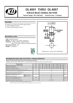 DL4004 Datasheet PDF DIOTEC Electronics Corporation