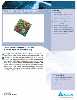FL75L05 Datasheet PDF Delta Electronics, Inc.