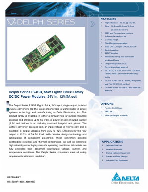 E24SR12005NKFA Datasheet PDF Delta Electronics, Inc.