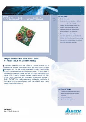 FL75L05-A Datasheet PDF Delta Electronics, Inc.
