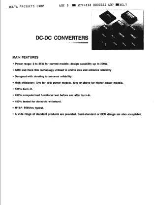 DPS24T12 Datasheet PDF Delta Electronics, Inc.