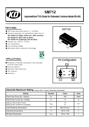 SM712 Datasheet PDF Diotech Company.