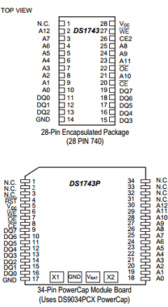 DS1743P-85 Datasheet PDF Dallas Semiconductor -> Maxim Integrated