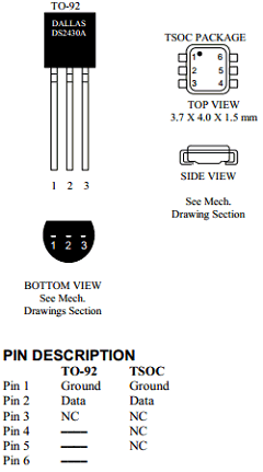 DS2430A+TR Datasheet PDF Dallas Semiconductor -> Maxim Integrated