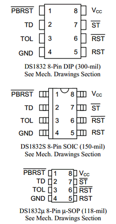 DS1832 Datasheet PDF Dallas Semiconductor -> Maxim Integrated