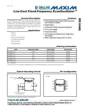 DS1088LU-10 Datasheet PDF Dallas Semiconductor -> Maxim Integrated