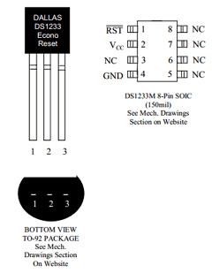 DS1233M-55 Datasheet PDF Dallas Semiconductor -> Maxim Integrated