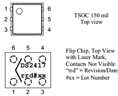 DS2417P/TR Datasheet PDF Dallas Semiconductor -> Maxim Integrated