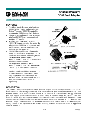 DS9097E Datasheet PDF Dallas Semiconductor -> Maxim Integrated