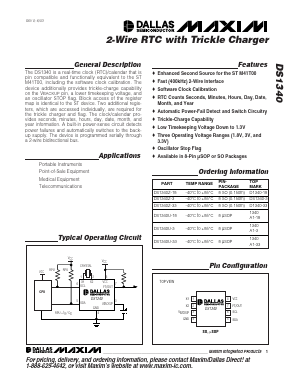 DS1340-18_03 Datasheet PDF Dallas Semiconductor -> Maxim Integrated