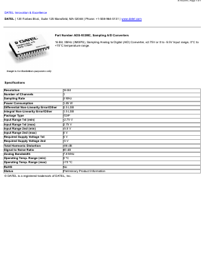 ADS-933MC Datasheet PDF  DATEL Data Acquisition products 