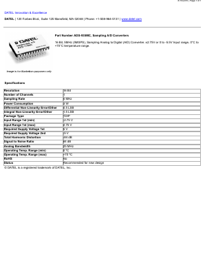 ADS-935MC Datasheet PDF  DATEL Data Acquisition products 