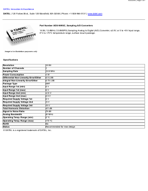 ADS-949GC Datasheet PDF  DATEL Data Acquisition products 