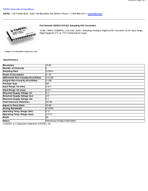 ADSQ-1410-EX Datasheet PDF  DATEL Data Acquisition products 
