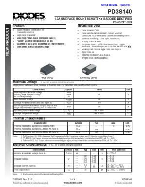PD3S140-7 Datasheet PDF Diodes Incorporated.