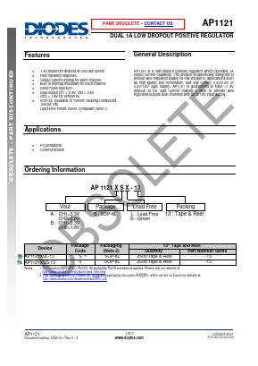 AP1121BSG-13 Datasheet PDF Diodes Incorporated.