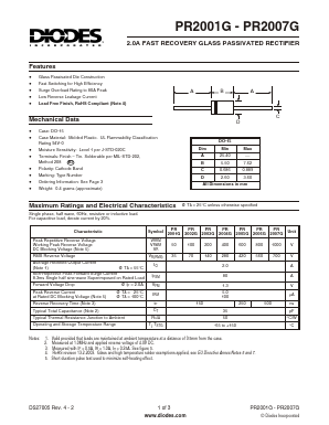 PR2003G Datasheet PDF Diodes Incorporated.