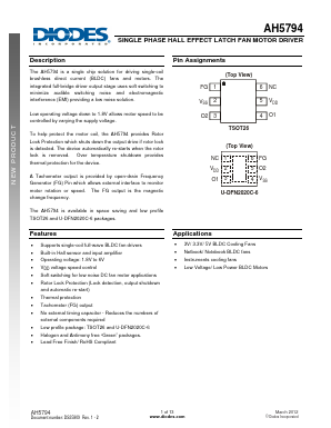 AH5794-WU-7 Datasheet PDF Diodes Incorporated.