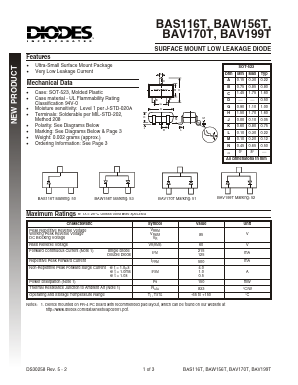 BAV199T Datasheet PDF Diodes Incorporated.