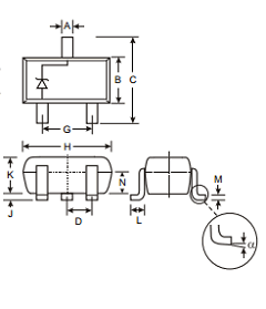 BZX84C2V4T-7-F Datasheet PDF Diodes Incorporated.