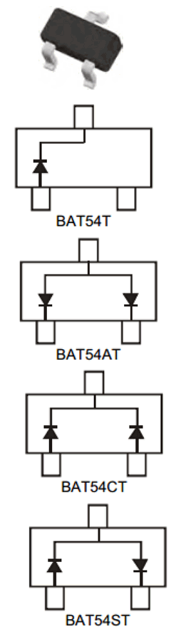 BAT54CT-7-F Datasheet PDF Diodes Incorporated.