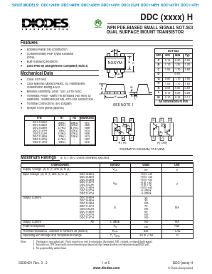 DDC143EH-7 Datasheet PDF Diodes Incorporated.