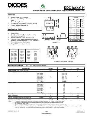 DDC144EH-7 Datasheet PDF Diodes Incorporated.