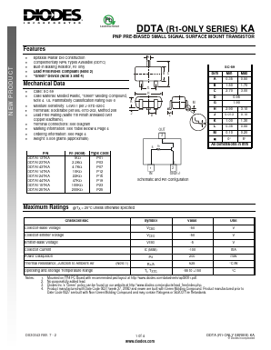 DDTA124TKA-7-F Datasheet PDF Diodes Incorporated.