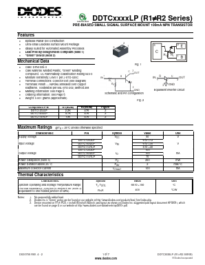 DDTC143ZLP Datasheet PDF Diodes Incorporated.