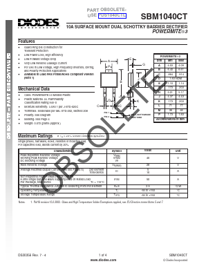 SBM1040CT Datasheet PDF Diodes Incorporated.