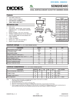 SDM20E40C-7-F Datasheet PDF Diodes Incorporated.