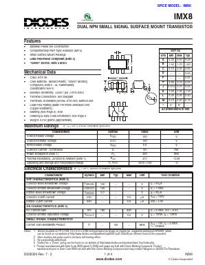 IMX8 Datasheet PDF Diodes Incorporated.