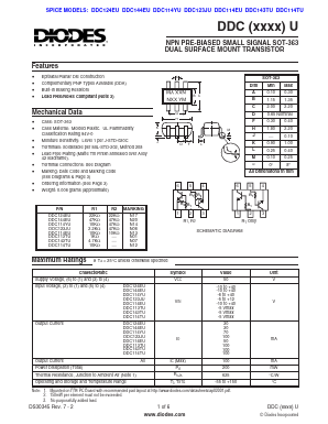 DDC124EU Datasheet PDF Diodes Incorporated.