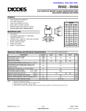 RH02 Datasheet PDF Diodes Incorporated.
