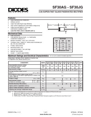 SF30EG Datasheet PDF Diodes Incorporated.