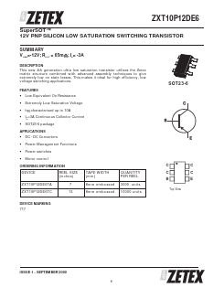 ZXT10P12DE6TA Datasheet PDF Diodes Incorporated.