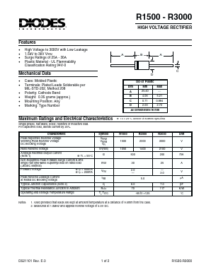 R2000 Datasheet PDF Diodes Incorporated.