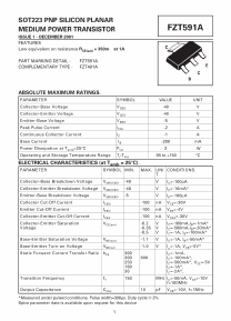 FZT591A Datasheet PDF Diodes Incorporated.