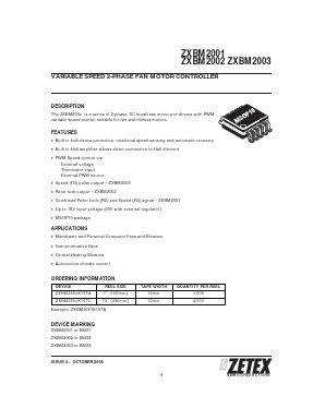 ZXBM2002 Datasheet PDF Diodes Incorporated.