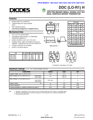 DDC122LH Datasheet PDF Diodes Incorporated.