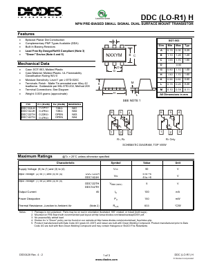 DDC142JH Datasheet PDF Diodes Incorporated.