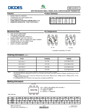 DDC122LH-7 Datasheet PDF Diodes Incorporated.