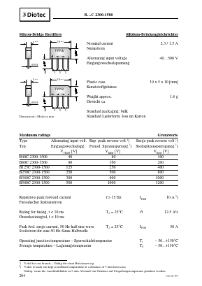 B40C2300-1500 Datasheet PDF Diotec Semiconductor Germany 
