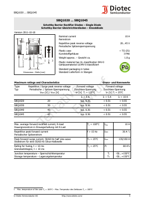SBQ1030 Datasheet PDF Diotec Semiconductor Germany 