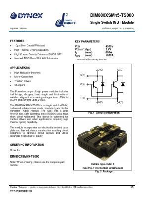 DIM800XSM45-TS000 Datasheet PDF Dynex Semiconductor