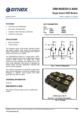 DIM1800ESS12-A000 Datasheet PDF Dynex Semiconductor