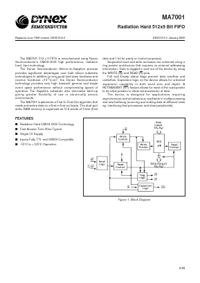MA7001 Datasheet PDF Dynex Semiconductor