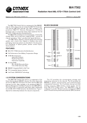 MAS17502LB Datasheet PDF Dynex Semiconductor