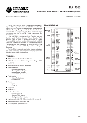 MAS17503LC Datasheet PDF Dynex Semiconductor