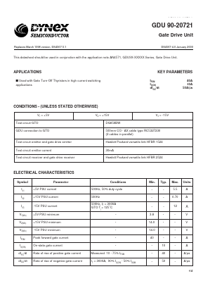 GDU90-20721 Datasheet PDF Dynex Semiconductor